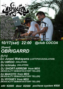 10月17日(土) @ 函館 club COCOA