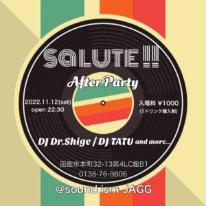 SALUTE!! After Party @ sound ism JAGG