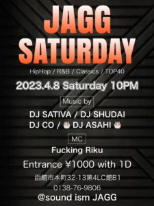 JAGG SATURDAY @ sound ism JAGG