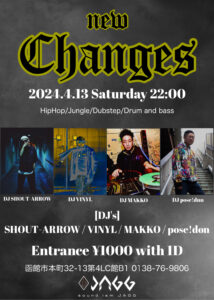 New Changes (HipHop/Jungle/Dubstep/Drum and bass) @ sound ism JAGG
