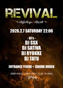 REVIVAL  〜HipHop / R&B〜 @ sound ism JAGG