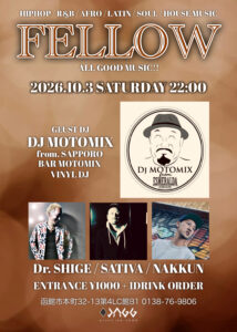 FELLOW HIPHOP / R&B / AFRO / LATIN / HOUSE MUSIC @ sound ism JAGG
